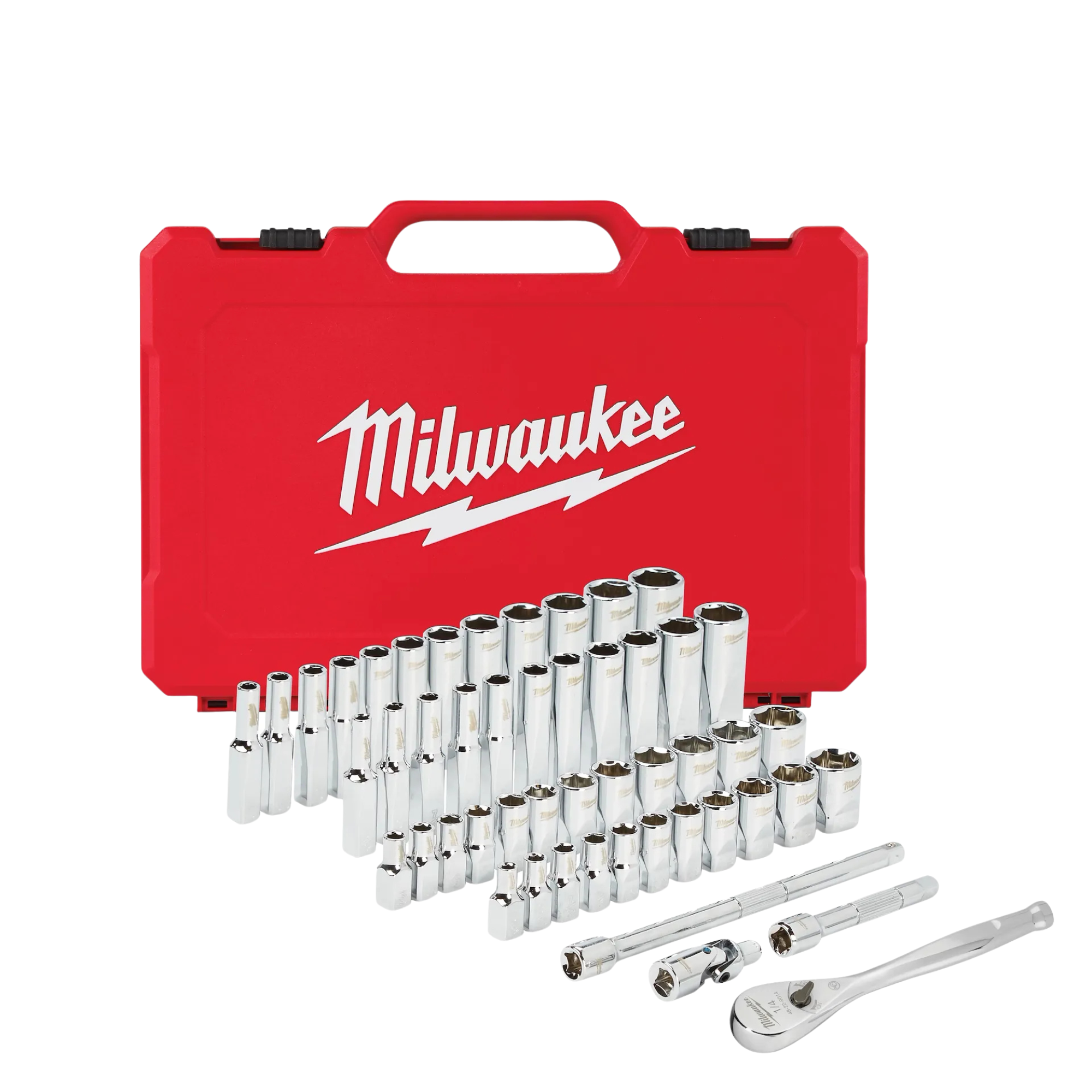 Milwaukee 1/4" Drive 50pc Ratchet & Socket Set - SAE & Metric from GME Supply